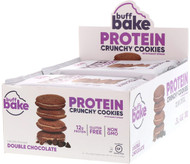 Buff Bake, Protein Crunchy Cookies, Double Chocolate, 8 Cookie Packs, 1.79 oz (51 g) Each