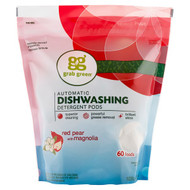 Grab Green, Automatic Dishwashing Detergent Pods, Red Pear with Magnolia, 60 Loads, 2 lbs 4 oz (1,080 g)