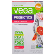 Vega, Drinkable Probiotics, Hibiscus Grapefruit, 16 Pouches, 0.2 oz (5.7 g) Each