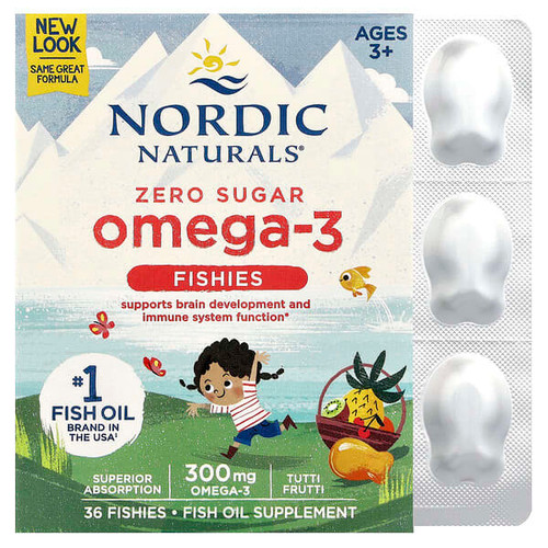 <img alt="Nordic Naturals, Omega-3 Fishies, Zero Sugar, Ages 3+, Tutti Frutti, 300 mg, 36 Fishies" title="Nordic Naturals, Omega-3 Fishies, Zero Sugar, Ages 3+, Tutti Frutti, 300 mg, 36 Fishies,768990311307"