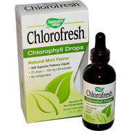 Natures Way, Chlorofresh, Chlorophyll Drops, Mint Flavored, 2 fl oz (59 ml)