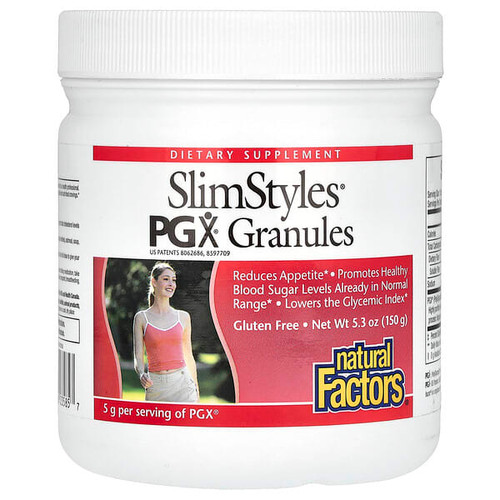 <img alt="Natural Factors, SlimStyles, PGX Granules, Unflavored, 5.3 oz (150 g)" title="Natural Factors, SlimStyles, PGX Granules, Unflavored, 5.3 oz (150 g),068958035857"