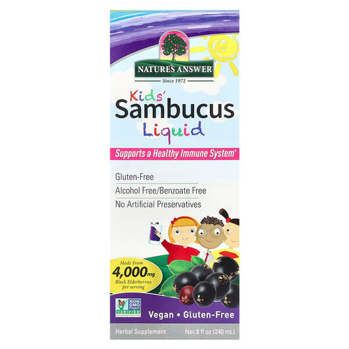 <img alt="Natures Answer, Kids Sambucus Liquid, Alcohol Free, 8 fl oz (240 ml)" title="Natures Answer, Kids Sambucus Liquid, Alcohol Free, 8 fl oz (240 ml),083000262210"