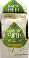 Garden of Life, Organic Plant Protein, Smooth Unflavored, 5 Packets, 0.8 oz (23 g) Each
