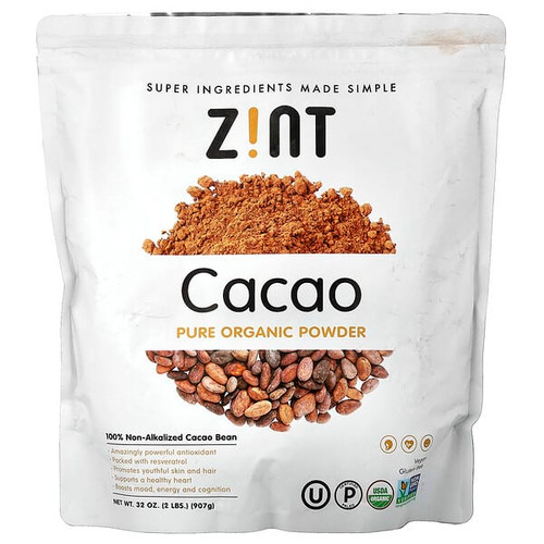 <img alt="Zint, Pure Organic Powder, Cacao, 32 oz (907 g)" title="Zint, Pure Organic Powder, Cacao, 32 oz (907 g),817516020374"