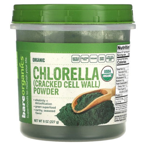 <img alt="BareOrganics, Organic Chlorella Powder, 8 oz (227 g)" title="BareOrganics, Organic Chlorella Powder, 8 oz (227 g),818423028644"