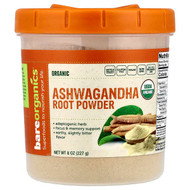 <img alt="BareOrganics, Organic Ashwagandha Root Powder, 8 oz (227 g)" title="BareOrganics, Organic Ashwagandha Root Powder, 8 oz (227 g),818423028576"