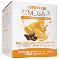 Coromega, Omega-3, Chocolate Orange Squeeze, 30 Single Serving Packets (2.5 g)