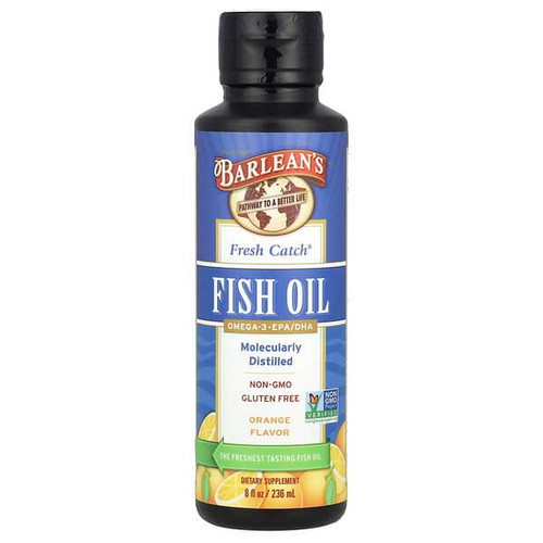 <img alt="Barleans, Fresh Catch, Fish Oil, Omega-3 EPA-DHA, Orange, 8 fl oz (236 ml)" title="Barleans, Fresh Catch, Fish Oil, Omega-3 EPA-DHA, Orange, 8 fl oz (236 ml),705875600019"