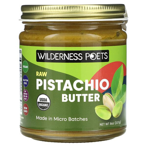 <img alt="Wilderness Poets, Organic Raw Pistachio Butter, 8 oz (227 g)" title="Wilderness Poets, Organic Raw Pistachio Butter, 8 oz (227 g),891617002217"
