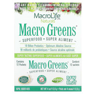 <img alt="Macrolife Naturals, Macro Greens, Superfood, 12 Packets, 0.3 oz (9.4 g) Each" title="Macrolife Naturals, Macro Greens, Superfood, 12 Packets, 0.3 oz (9.4 g) Each,852434001128"