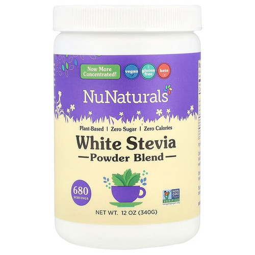 <img alt="NuNaturals, White Stevia Powder Blend, 12 oz (340 g)" title="NuNaturals, White Stevia Powder Blend, 12 oz (340 g),739223001562"