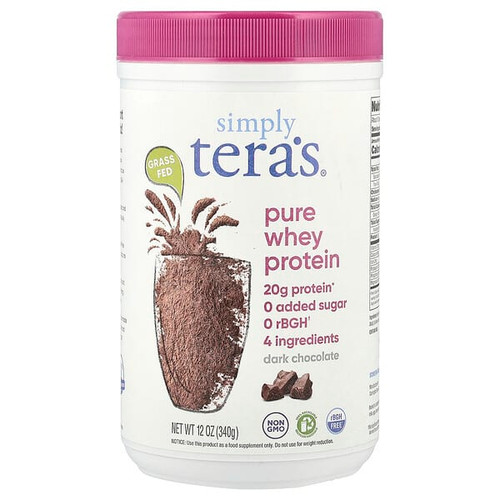 <img alt="Simply Teras, Pure Whey Protein, Dark Chocolate, 12 oz (340 g)" title="Simply Teras, Pure Whey Protein, Dark Chocolate, 12 oz (340 g),850628002180"