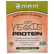 MRM, Veggie Protein, Cinnamon Bun, 10 Packets, 12.7 oz (360 g)