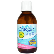 Natural Factors, SeaRich, Omega-3, 750 mg EPA/500 mg DHA, Delicious Grapefruit Punch, 6.76 fl oz (200 ml) (Discontinued Item)