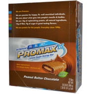 Promax Nutrition, Promax LS, Lower Sugar Energy Bar, Peanut Butter Chocolate, 12 Bars, 2.36 oz (67 g) Each