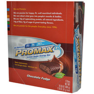 Promax Lower Sugar Protein Bar Chocolate Fudge -- 12 Bars