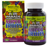Natures Plus, Source of Life Animal Parade, Childrens Chewable Super Fruits, Natural Berry, 90 Animals