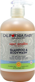 California Baby, Super Sensitive Shampoo and Bodywash No Fragrance - 19 fl oz