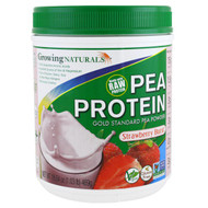 Growing Naturals, Pea Protein, Strawberry Burst, 16.54 oz (469 g)