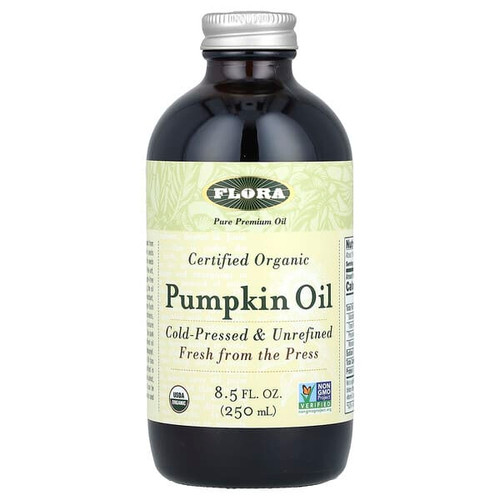 <img alt="Flora, Certified Organic Pumpkin Oil, 8.5 fl oz (250 ml)" title="Flora, Certified Organic Pumpkin Oil, 8.5 fl oz (250 ml),061998679203"