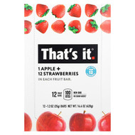 <img alt="Thats It, Fruit Bars, Apple + Strawberries, 12 Bars, 1.2 oz (35 g) Each" title="Thats It, Fruit Bars, Apple + Strawberries, 12 Bars, 1.2 oz (35 g) Each,850397004224"