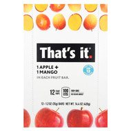 <img alt="Thats It, Fruit Bars, Apple + Mangoes, 12 Bars, 1.2 oz (35 g) Each" title="Thats It, Fruit Bars, Apple + Mangoes, 12 Bars, 1.2 oz (35 g) Each,850397004088"