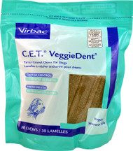 Virbac C.E.T. VeggieDent Tartar Control Chews for Dogs Regular - 30 Dog Treats