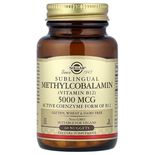 <img alt="Solgar, Sublingual Methylcobalamin (Vitamin B12), 5,000 mcg, 60 Nuggets" title="Solgar, Sublingual Methylcobalamin (Vitamin B12), 5,000 mcg, 60 Nuggets,033984019591"