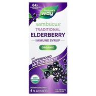 <img alt="Natures Way, Sambucus, Traditional Immune Syrup, Elderberry, Ages 7+, 4 fl oz (120 ml)" title="Natures Way, Sambucus, Traditional Immune Syrup, Elderberry, Ages 7+, 4 fl oz (120 ml),033674157961"