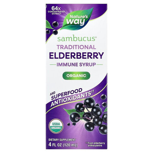 <img alt="Natures Way, Sambucus, Traditional Immune Syrup, Elderberry, Ages 7+, 4 fl oz (120 ml)" title="Natures Way, Sambucus, Traditional Immune Syrup, Elderberry, Ages 7+, 4 fl oz (120 ml),033674157961"