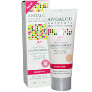Andalou Naturals, 1000 Roses, CC Color + Correct, Sensitive, SPF 30, Sheer Beige, 2 fl oz (58 ml)