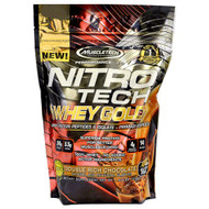 Muscletech, Nitro Tech 100% Whey Gold, Double Rich Chocolate, 1.00 lbs (454 g)
