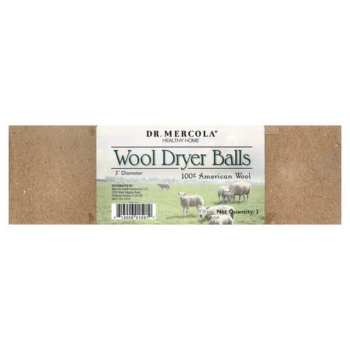 <img alt="Dr. Mercola, Wool Dryer Balls, 3 Balls" title="Dr. Mercola, Wool Dryer Balls, 3 Balls,813006015912"