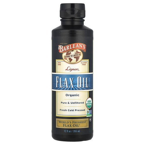 <img alt="Barleans, Organic Lignan Flax Oil, 12 fl oz (355 ml)" title="Barleans, Organic Lignan Flax Oil, 12 fl oz (355 ml),705875000055"