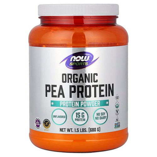 <img alt="NOW Foods, Sports, Organic Pea Protein Powder, Unflavored, 1.5 lbs (680 g)" title="NOW Foods, Sports, Organic Pea Protein Powder, Unflavored, 1.5 lbs (680 g),733739021083"