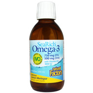 Natural Factors SeaRich Omega-3 750 mg EPA 500 mg DHA with Vitamin D3 Lemon Meringue - 6.76 fl oz