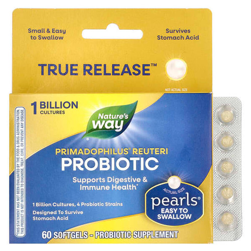 <img alt="Natures Way, Primadophilus Reuteri Probiotic, 1 Billion CFU, 60 Softgels" title="Natures Way, Primadophilus Reuteri Probiotic, 1 Billion CFU, 60 Softgels,033674157701"