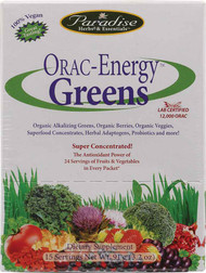 Paradise Herbs, ORAC-Energy Greens, 15 Packets, 6 g Each