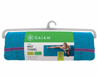 Gaiam Yoga Mat Towel Vivid Blue-Fuchsia - 1 Towel
