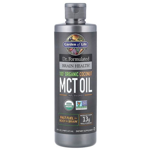 <img alt="Garden of Life, Dr. Formulated Brain Health, 100% Organic Coconut MCT Oil, Unflavored, 16 fl oz (473 ml)" title="Garden of Life, Dr. Formulated Brain Health, 100% Organic Coconut MCT Oil, Unflavored, 16 fl oz (473 ml),658010122221"