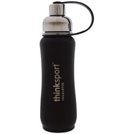 Think, Thinksport, Insulated Sports Bottle, Black, 17 oz (500 ml)