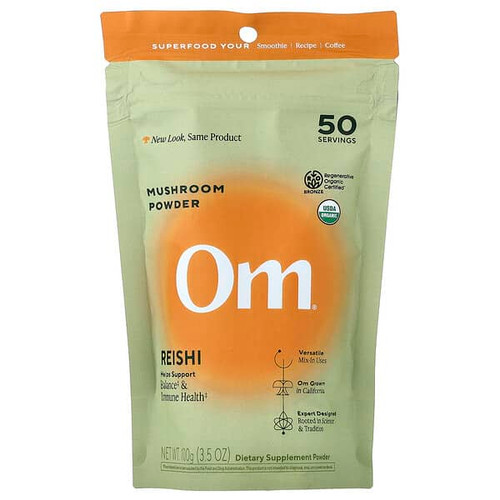 <img alt="Om Mushrooms, Mushroom Powder, Reishi, 3.5 oz (100 g)" title="Om Mushrooms, Mushroom Powder, Reishi, 3.5 oz (100 g),892392002027"