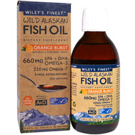 Wileys Finest, Wild Alaskan Fish Oil, Orange Burst, 660 mg, 8.4 fl oz. (250 ml)