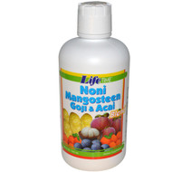 LifeTime Vitamins, Lifes Basics, 4-In-1 Superfruit Juice Blend, Acai, Mangosteen, Noni & Goji, 32 fl oz (946 ml)