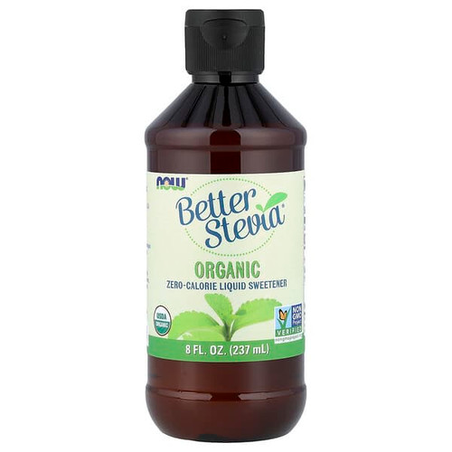 <img alt="NOW Foods, Better Stevia, Organic Zero-Calorie Liquid Sweetener, 8 fl oz (237 ml)" title="NOW Foods, Better Stevia, Organic Zero-Calorie Liquid Sweetener, 8 fl oz (237 ml),733739069917"