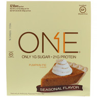 One Brands, One Bar, Pumpkin Pie Flavor, 12 Bars, 2.12 oz (60 g) Each