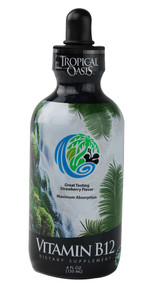 Tropical Oasis, Vitamin B12 Dropper,  Strawberry - 4 fl oz