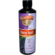Barleans Omega Swirl Flax Oil Vegan Omega-3 Formula Blackberry -- 16 oz