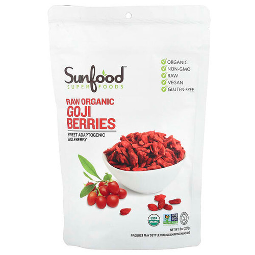 <img alt="Sunfood, Raw Organic Goji Berries, 8 oz (227 g)" title="Sunfood, Raw Organic Goji Berries, 8 oz (227 g),803813190506"